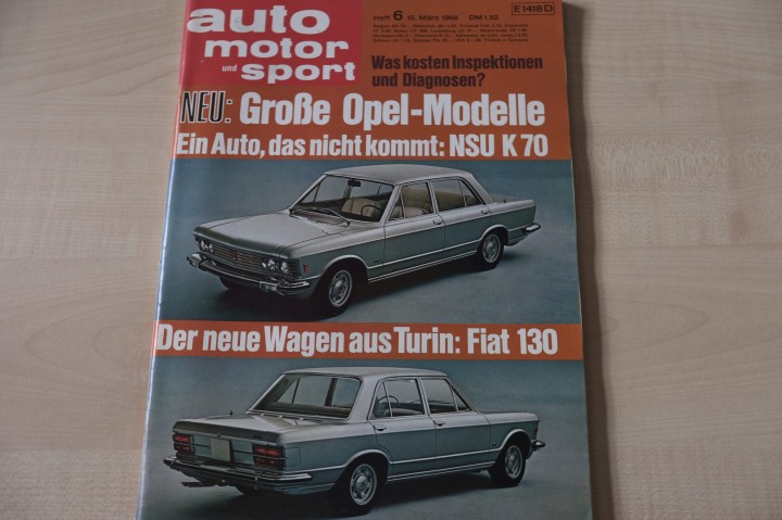 Deckblatt Auto Motor und Sport (06/1969)